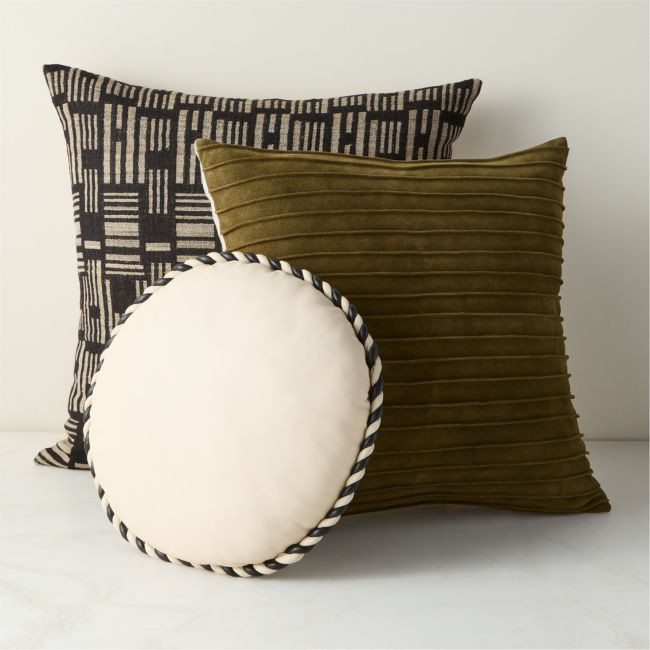 Texture Mix Throw Pillow Set with Feather Down Inserts | CB2