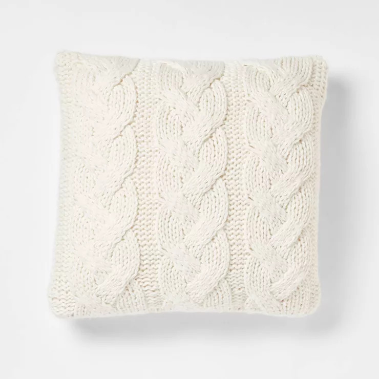 Chunky Cable Knit Throw Pillow - Threshold™ | Target