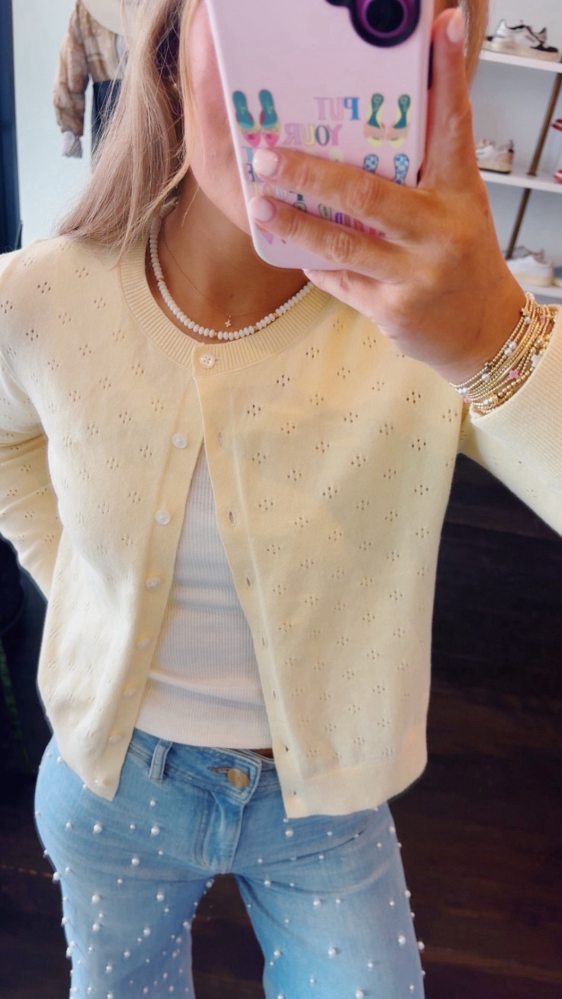 Butter yellow is the color for spring!💛 #yellow #pastels #spring #cardigan #tank #denim #antoniomelani #butteryellow #springfashion #oldnavy 

#LTKSpringSale #LTKootd #LTKSaleAlert