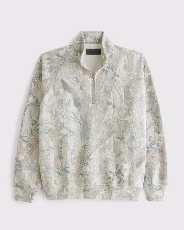 Men's Essential Half-Zip Sweatshirt | Men's Tops | Abercrombie.com | Abercrombie & Fitch (US)