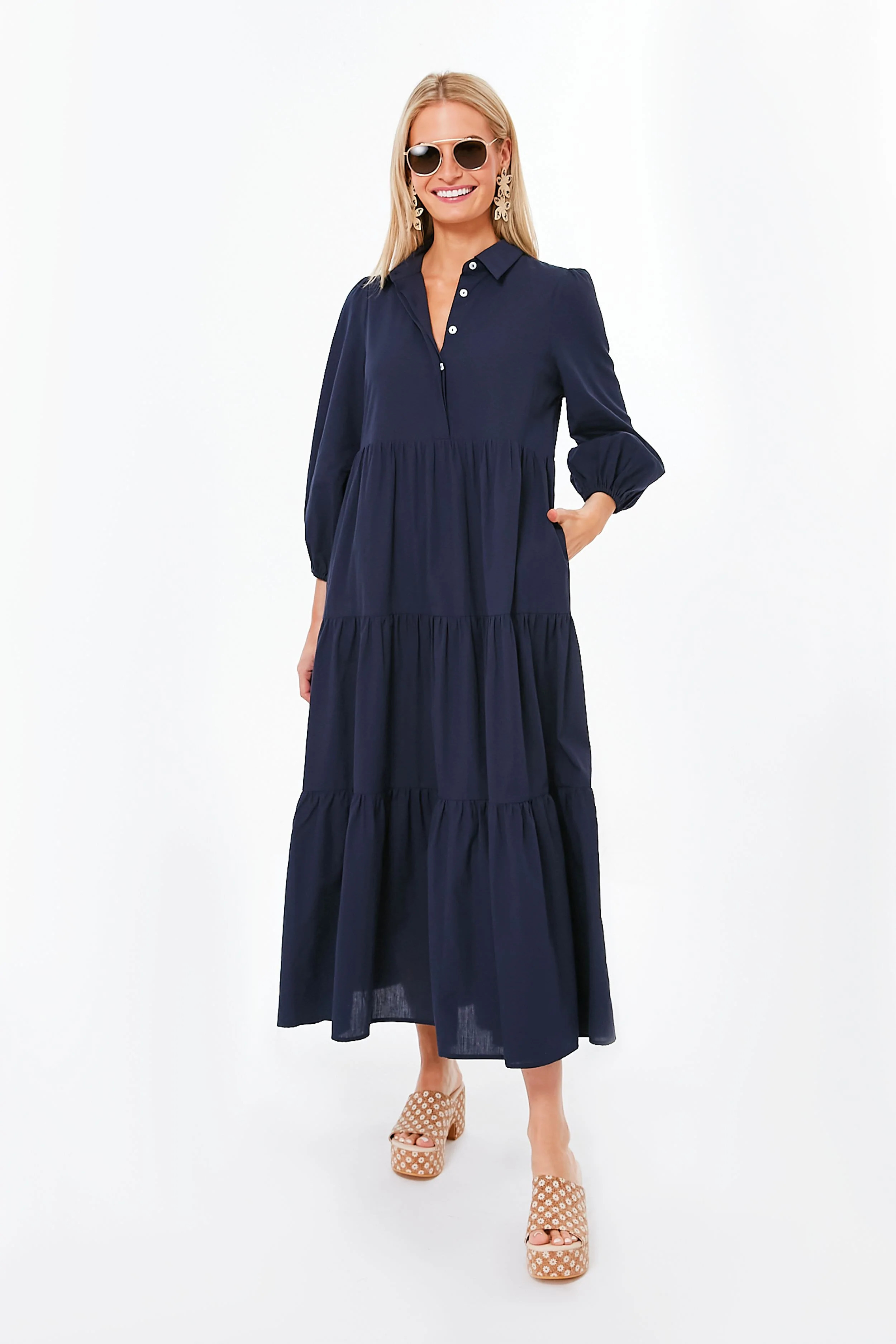 Navy Mabel Maxi Dress | Tuckernuck (US)