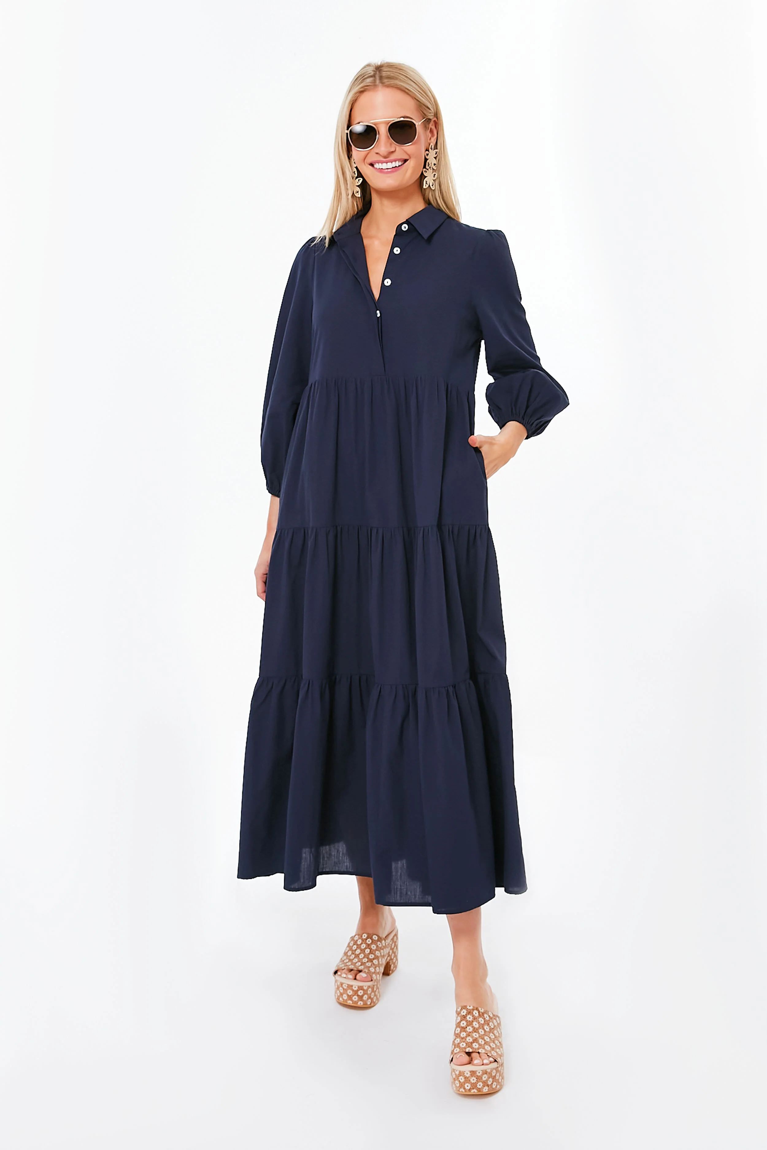 Navy Mabel Maxi Dress | Tuckernuck (US)