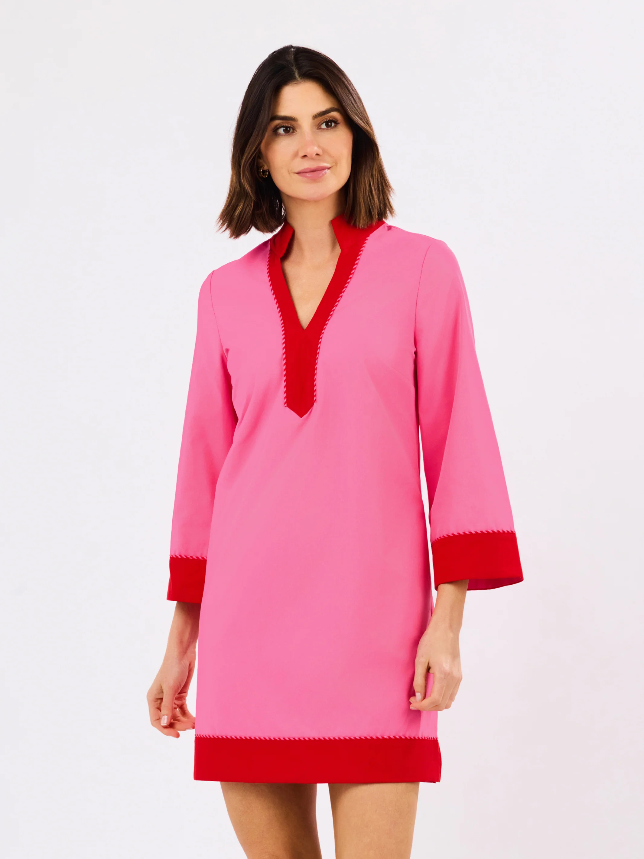 Brenda Dress | Pink + Red | Mary Square