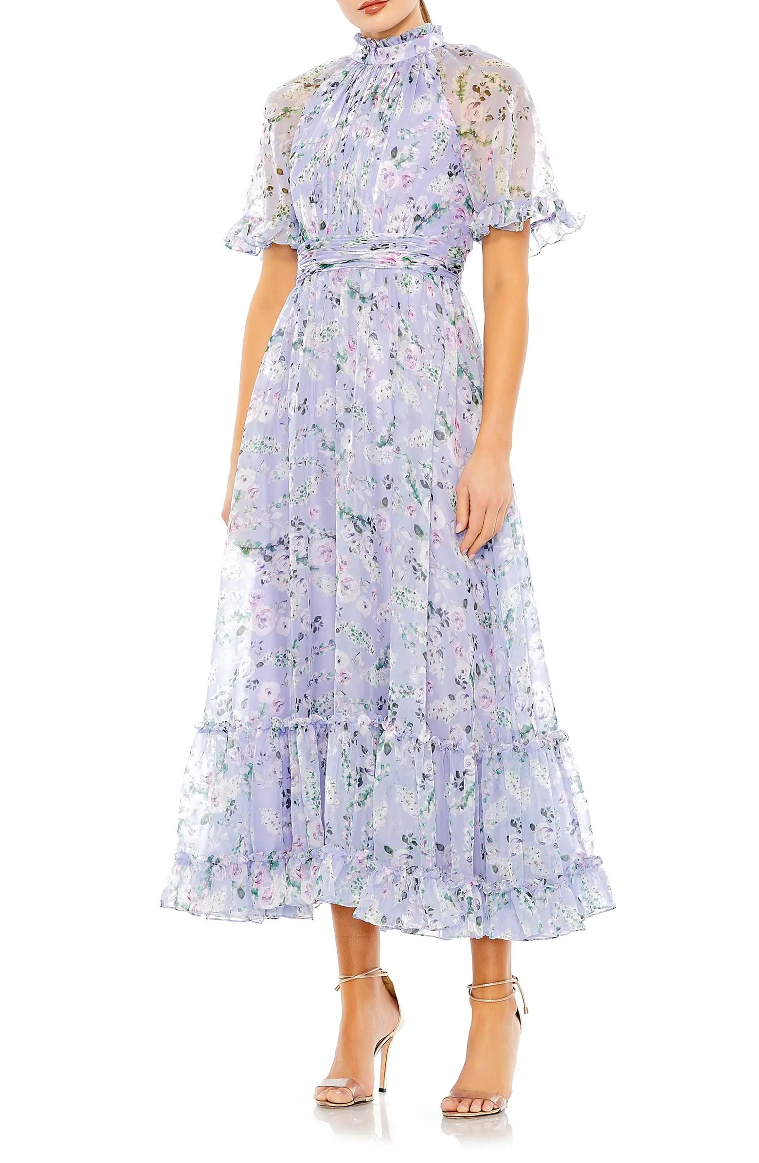 Floral Raglan Sleeve Cocktail Dress | Nordstrom