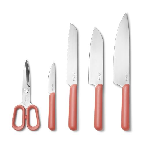 Caraway 5 Piece Knife Set - Premium German Steel Blade Kitchen Knives - Ergonomic Handles - No Microplastics - Perracotta | Amazon (US)