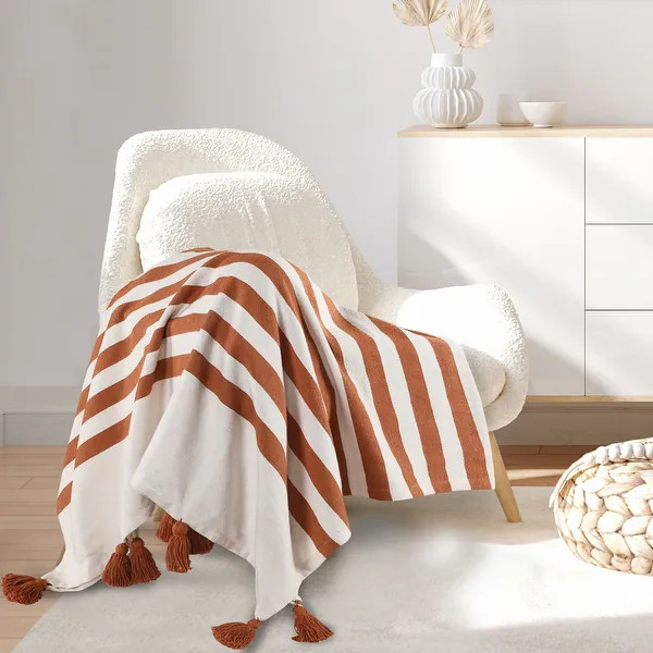 Sevita Hand-Woven Cotton Standard Size Throw Blanket - Bed Bath & Beyond - 36831725 | Bed Bath & Beyond