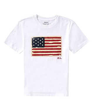 Polo Ralph Lauren Big Boys Short Sleeve U.S. Flag Graphic T-Shirt - L | Dillard's