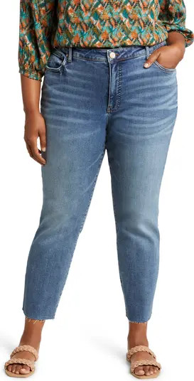 Reese Fab Ab Raw Hem High Waist Ankle Slim Jeans | Nordstrom