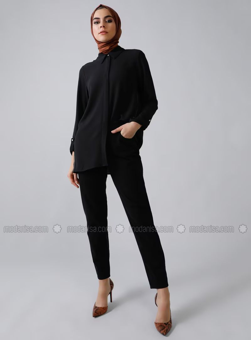 Black -  - Pants | Modanisa (US)