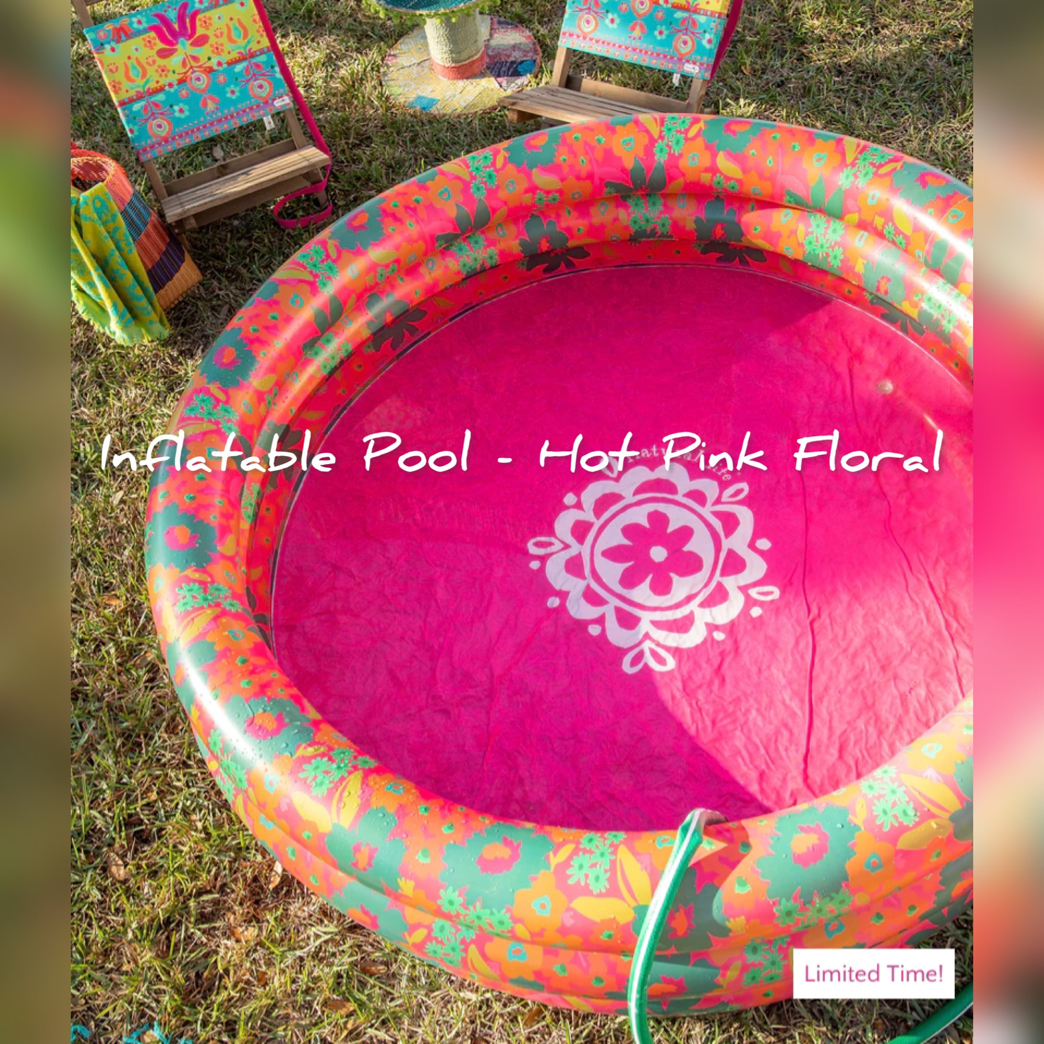 Pool for two, please! Inflatable pools aren’t just for kiddies anymore – adults need to have fun too! Summertime brings the heat, so create a place to cool off in boho cuteness! Turn your backyard, deck, or patio into a mini resort after you blow up this inflatable pool! Since it’s over five feet in diameter, you have plenty of space to chill out. So, bring a friend! Because it’s made of sturdy vinyl, feel free to rest your weary head against the soft sides while you sunbathe. This portable, pink pool is the answer to hot days and leisurely ways!

#LTKSeasonal #LTKswim #LTKhome