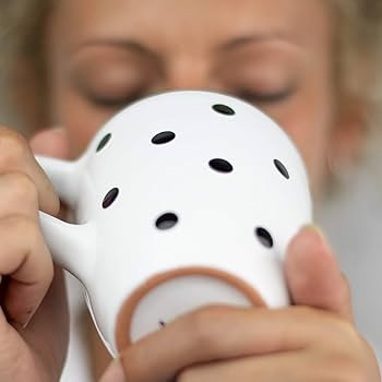City to Cottage Handmade White And Black Polka Dot Ceramic 10oz/300ml Hot Chocolate, Coffee, Tea ... | Amazon (US)