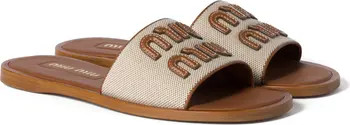 Logo Canvas Slide Sandal (Women) | Nordstrom