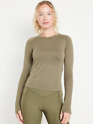 Long-Sleeve Seamless Performance Top for Women | Old Navy (US)