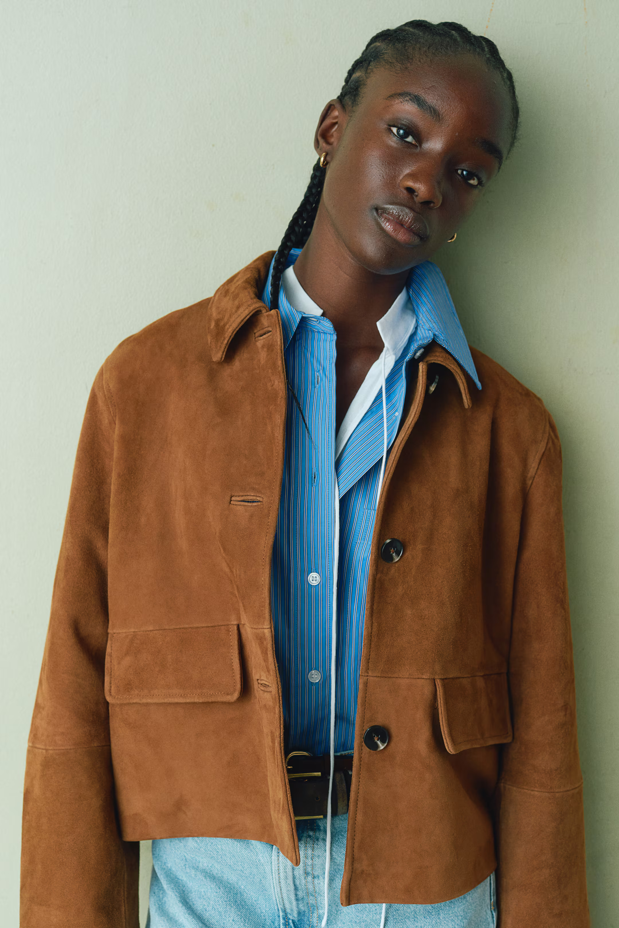 Suede jacket - Brown - Ladies | H&M GB | H&M (UK, MY, IN, SG, PH, TW, HK)