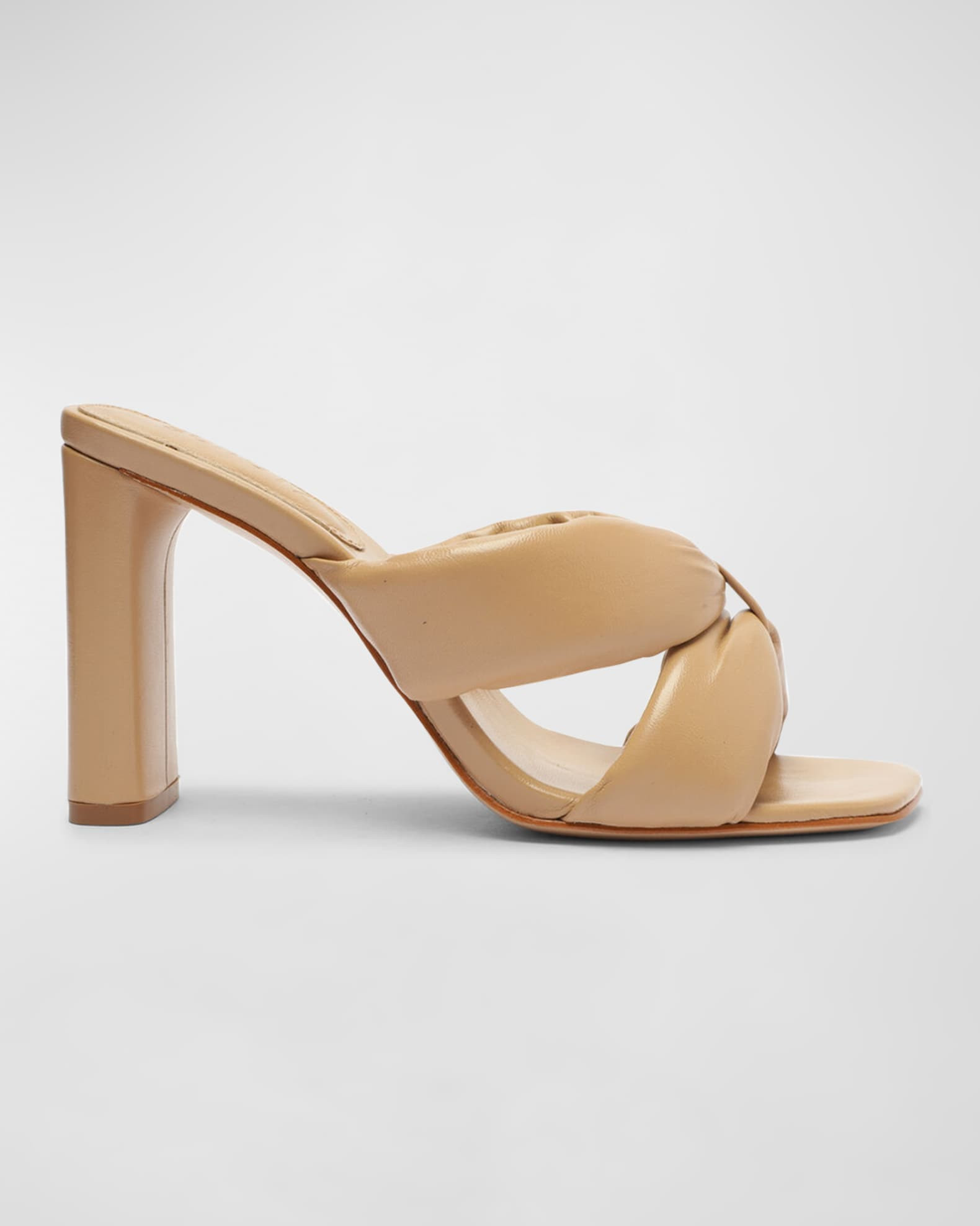 Schutz Fairy Padded Crisscross Block-Heel Sandals | Neiman Marcus