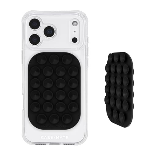 Case-Mate Double-Sided Suction Cup Phone Mount - Anti-Slip Sticky Phone Grip/Holder - Content Creator Essentials Compatible w/iPhone, Android & Cases - Detachable Accessories w/No Residue - Black | Amazon (US)