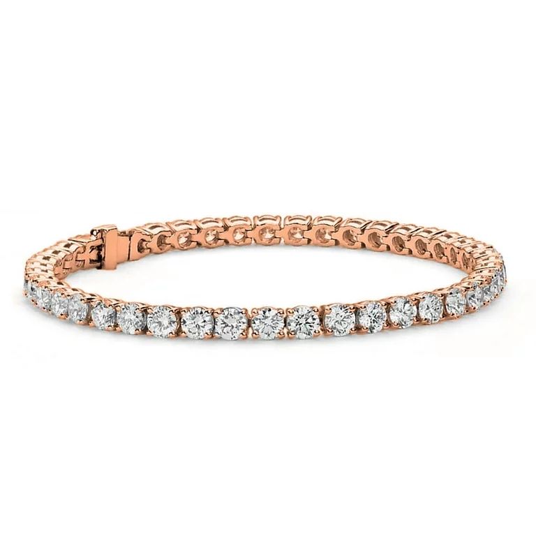 Cate & Chloe Olivia 18k Rose Gold Plated Tennis Bracelet with Crystals | Women's Bracelet with CZ... | Walmart (US)