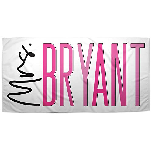 Girls Love A Monogram - Bridal Bachelorette Personalized Beach Towels for Adults | Amazon (US)