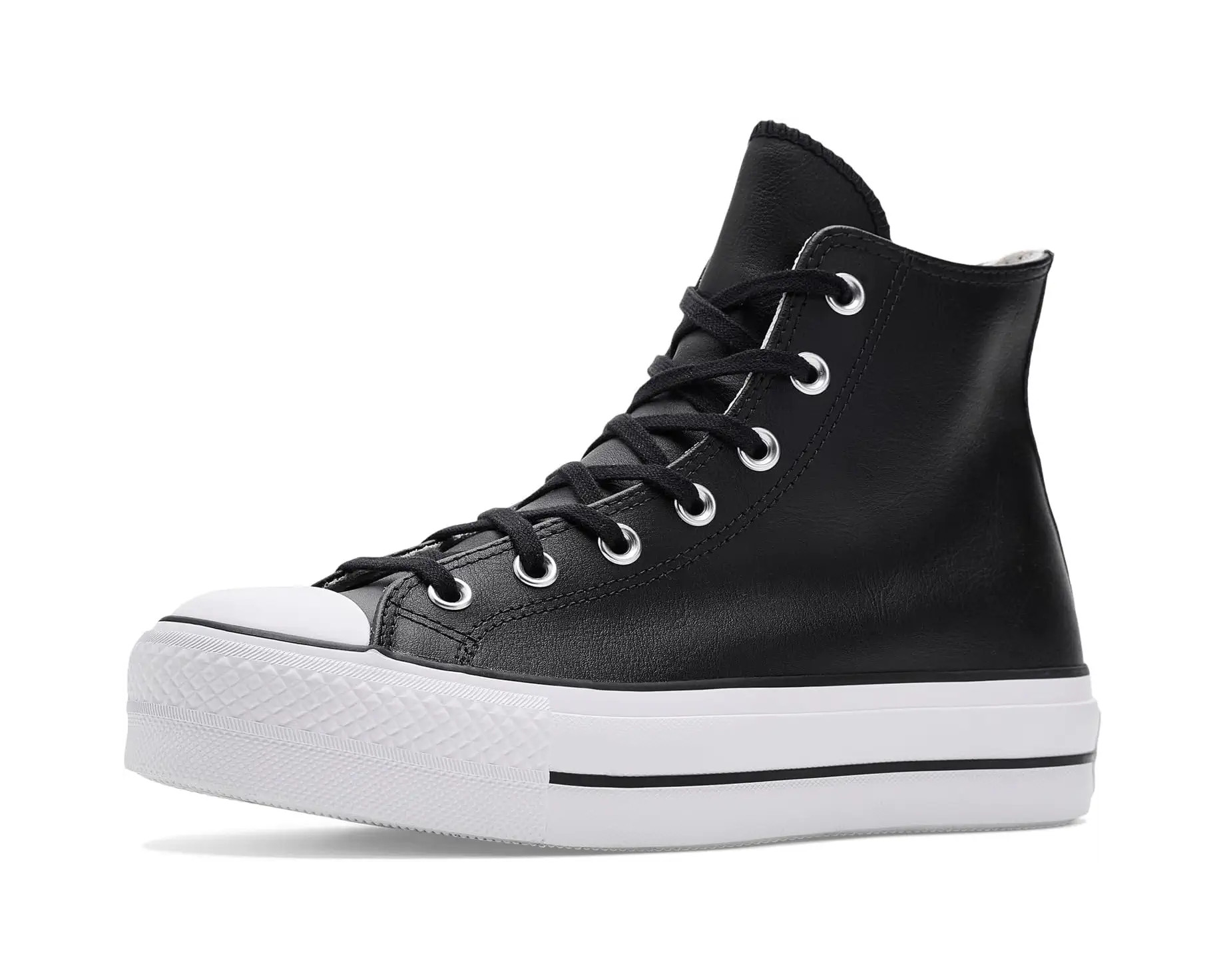 Chuck Taylor All Star High Top Platform Leather Sneaker | Zappos