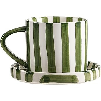 8 Oz Coffee Mug Large Espresso Cups With Saucer Ceramic Coffee Mugs Porcelain Coffee Cup With Sau... | Amazon (US)