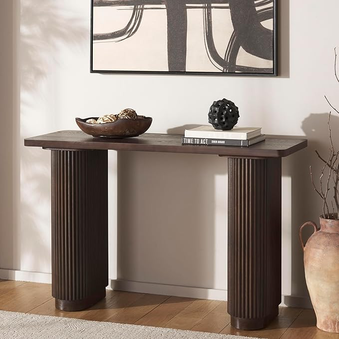 SAFAVIEH Home Collection Berai Dark Brown Console Table (Fully Assembled) | Amazon (US)