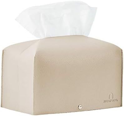 U NEATOPA Rectangular Tissue Box Cover Holder – Modern Decorative Leather Cube Tissues Dispense... | Amazon (US)