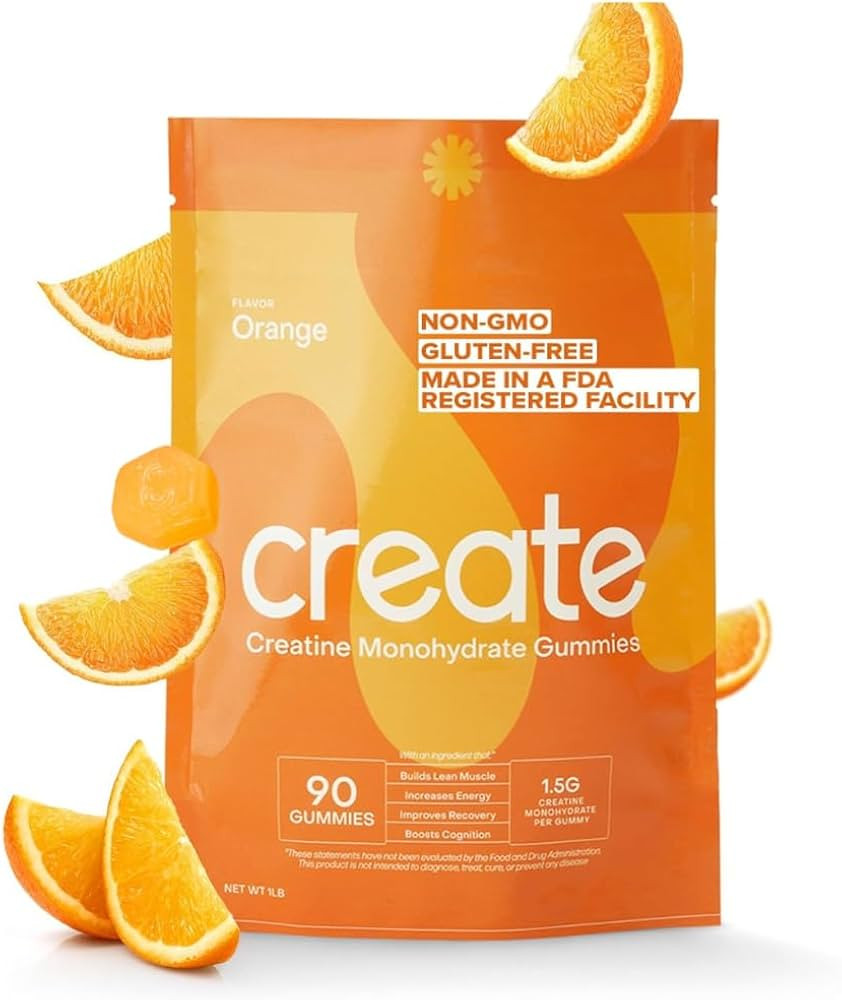 Create Creatine Monohydrate Gummies for Men & Women, Boost Focus, Strength, and Endurance, Anti-M... | Amazon (US)