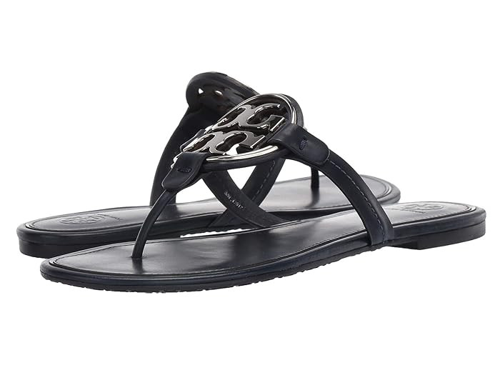 Tory Burch Metal Miller (Perfect Navy/Silver) Women's Shoes | Zappos