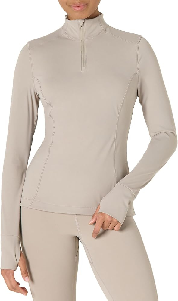 Amazon Essentials Women's Active FormFlex Buttery Soft Slim Fit Quarter Zip Long Sleeve Pullover ... | Amazon (US)