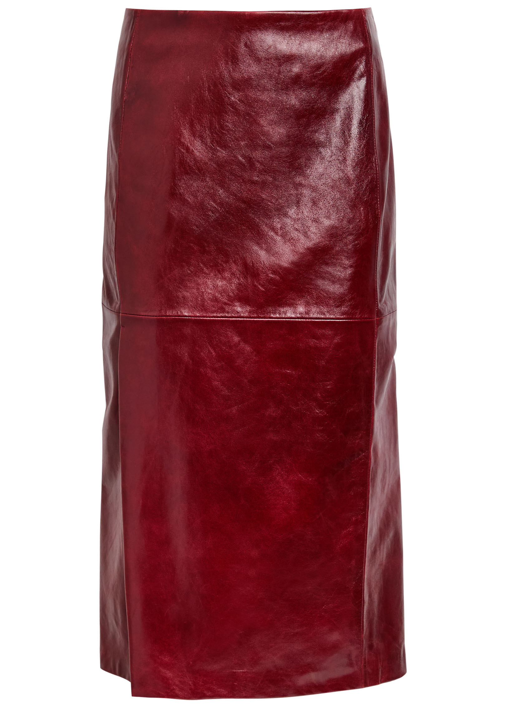 Panelled leather midi skirt | Harvey Nichols