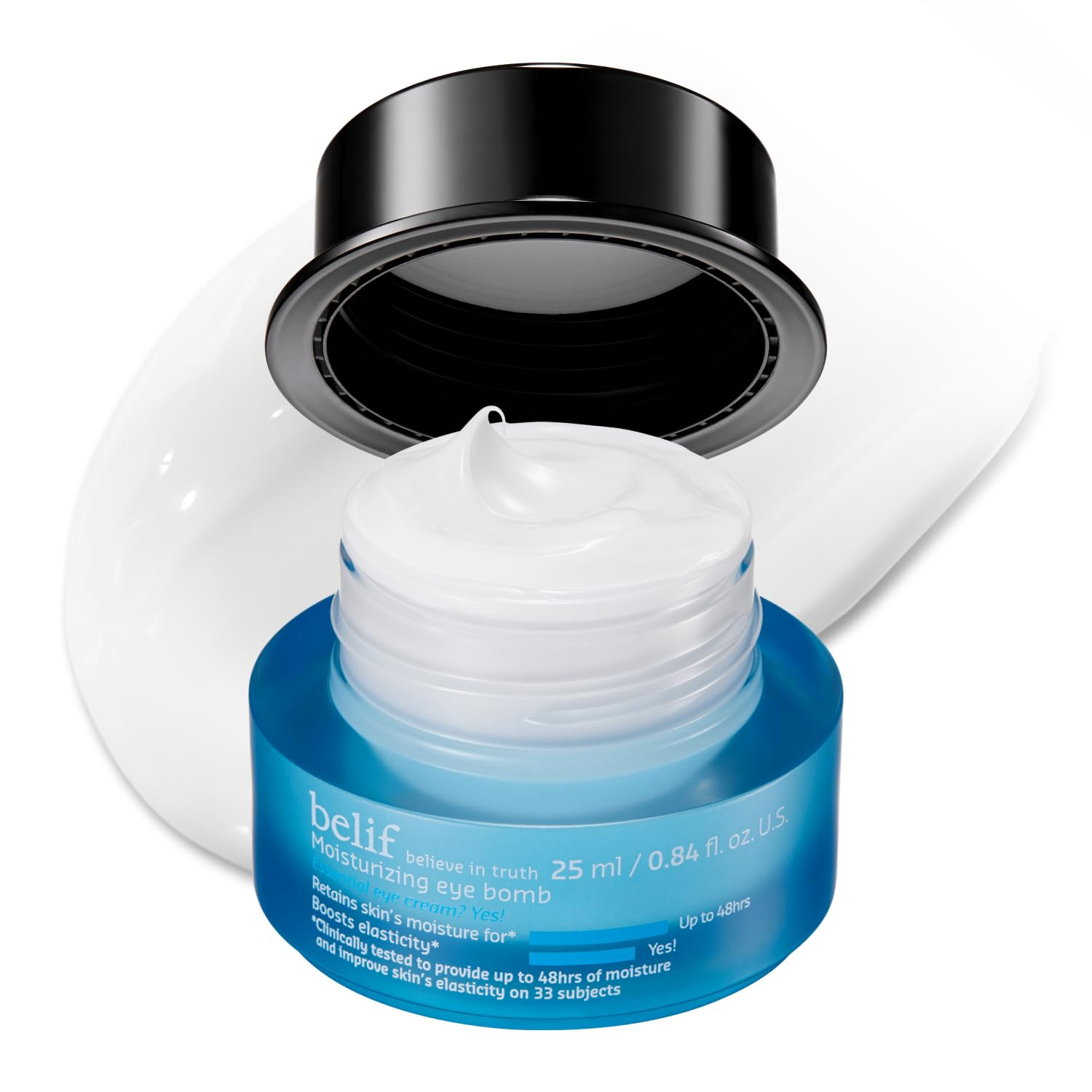 belif The True Cream Moisturizing Eye Bomb Eye Cream Firms and Reduces Fine Lines, Crow's Feet, and Wrinkles | Peptide | Ceramide | Squalane | K-Beauty | Amazon (US)
