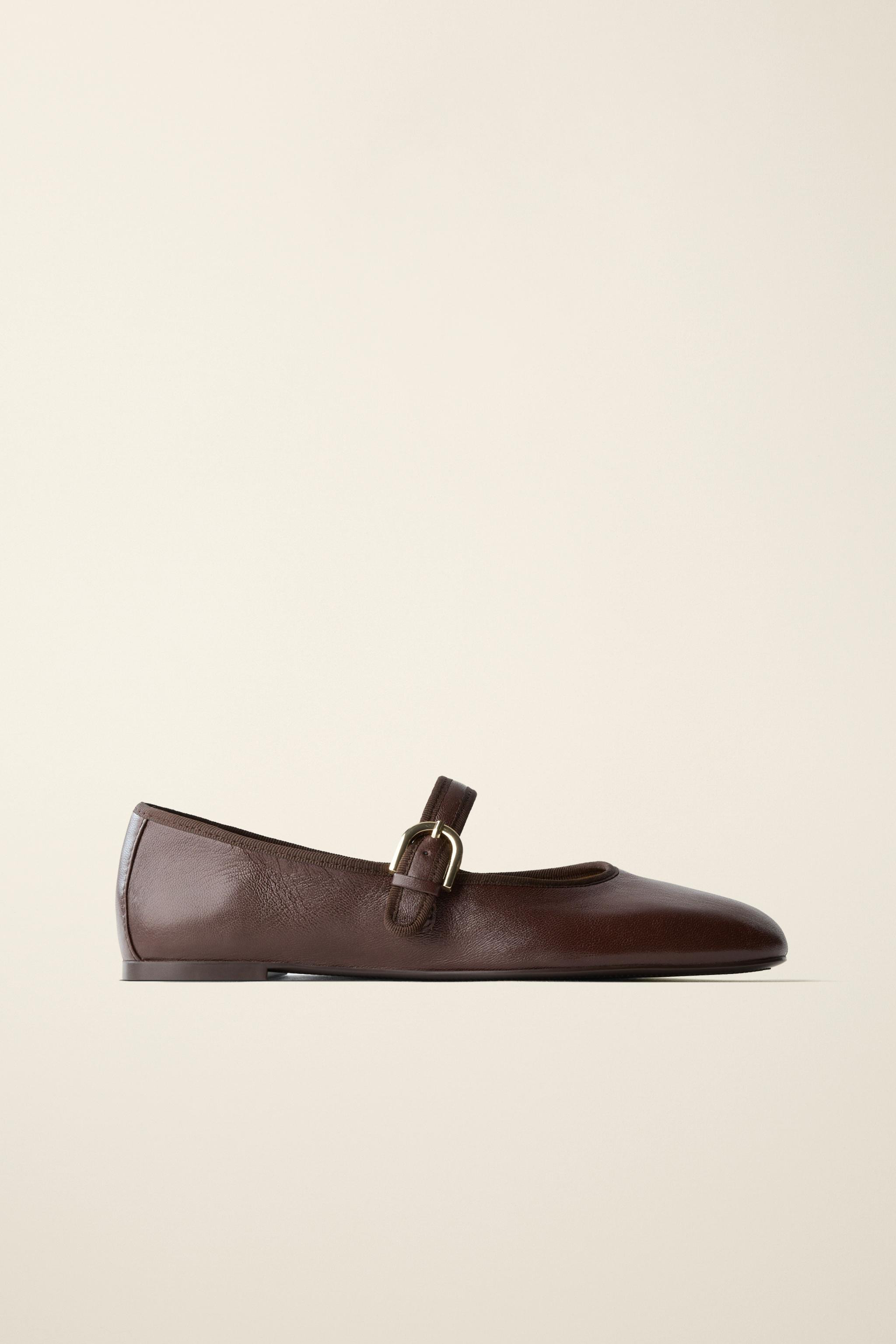 LEATHER BALLET FLATS CREATED BY CARAMEL LONDON X ZARA | Zara US