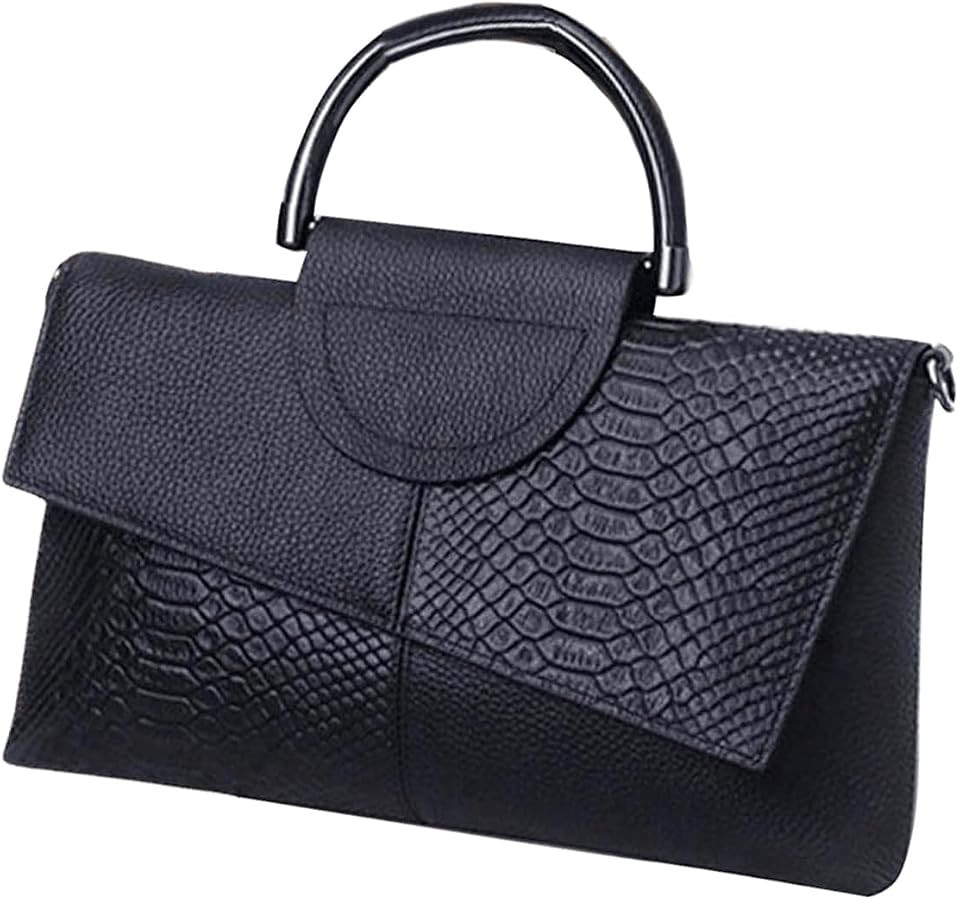 SHENHE Women's Crocodile Embossed Clutch Purse Crossbody Bags Top Handle Leather Handbag | Amazon (US)