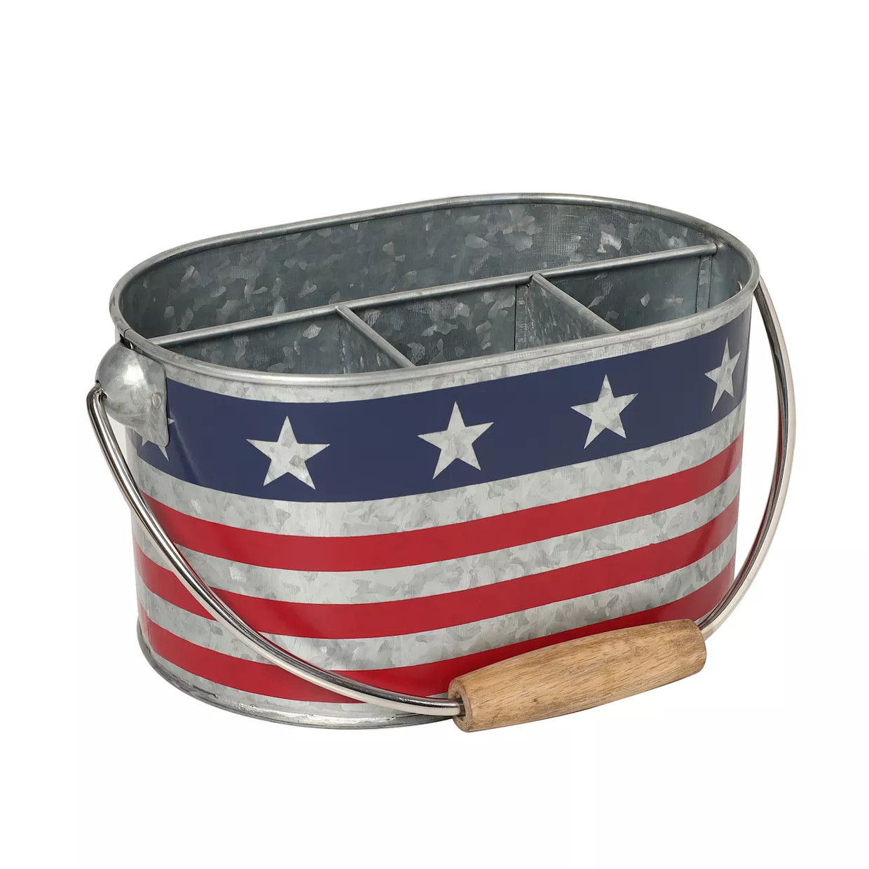 Celebrate Together™ Americana Galvanized American Flag Utensil Holder | Kohl's