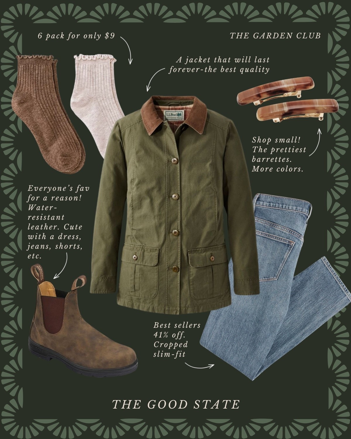 This collection is for the garden girlies who find joy in being outside—rain or shine. For the ladies dressing a little brighter this time of year, wearing all the florals, and who have (or need) a cute rain jacket or colorful umbrella to make rainy days a little happier. This collection is for the ladies giving gardening a try for the first time or those tending to the same garden they have poured their heart and soul into for years. For those cultivating the soil of their hearts and homes too. For the girlies who love earth tones and blooming colors too. The good state, Lauren England, terrain, Anthropologie, Amazon, Amazon home, Amazon beauty, spring fashion, summer fashion, maxi dress, casual outfit, crochet top, gardening, flowers, florals, spring outfit, wreath, pottery barn, nordstrom, coffee table book, LL Bean, clean beauty, wedding guest dress, bag, tote, purse, woven purse, rain boots, Sunhat, flat, JCrew JCrew factory, white dress, sunglasses, quince, gold necklace, summer outfit, summer style, summer fashion, sale, ootd, autumn ootd, fall fashion, autumn fashion, 

#LTKSeasonal #LTKStyleTip #LTKFindsUnder50