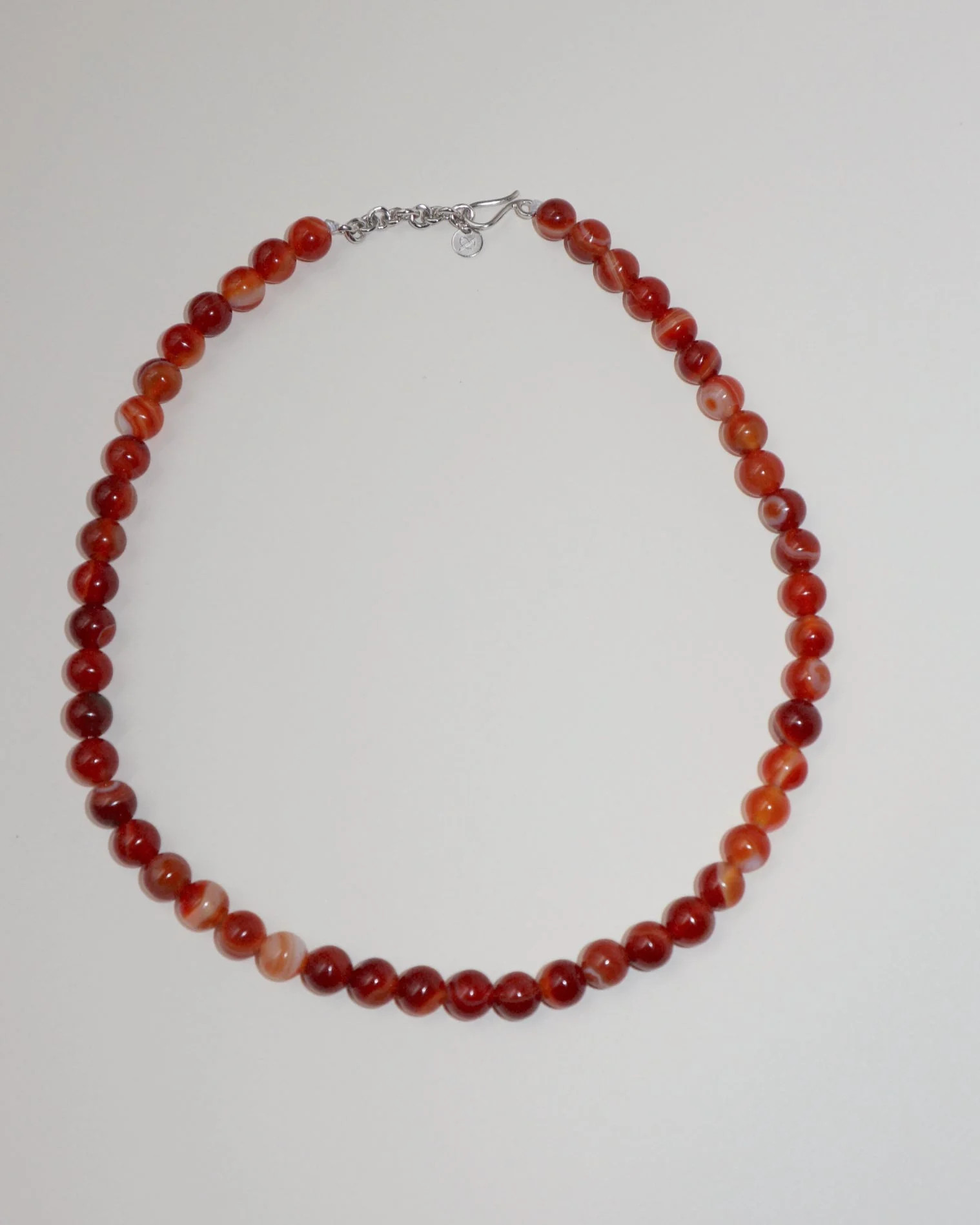'Agnes' Red Agate Bead Necklace | Lines & Current (UK)