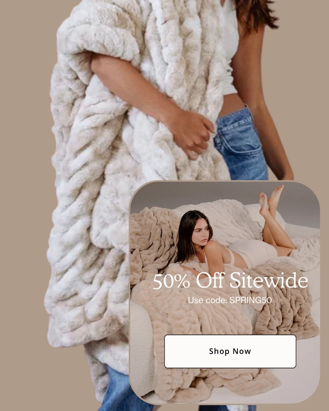 Spring? Sure. But am I giving up cozy? Absolutely not.
Catch me wrapped in the softest, fluffiest blanket like it’s still winter—because comfort is a year-round personality trait. And at 50% off? Say less.

Go ahead, romanticize your couch era. You deserve it.

#CozyGirlEra #SoftLifeVibes #StayInStyle #HomeButMakeItChic #SpringButMakeItCozy

#LTKSeasonal #LTKOver40 #LTKdayinmylife