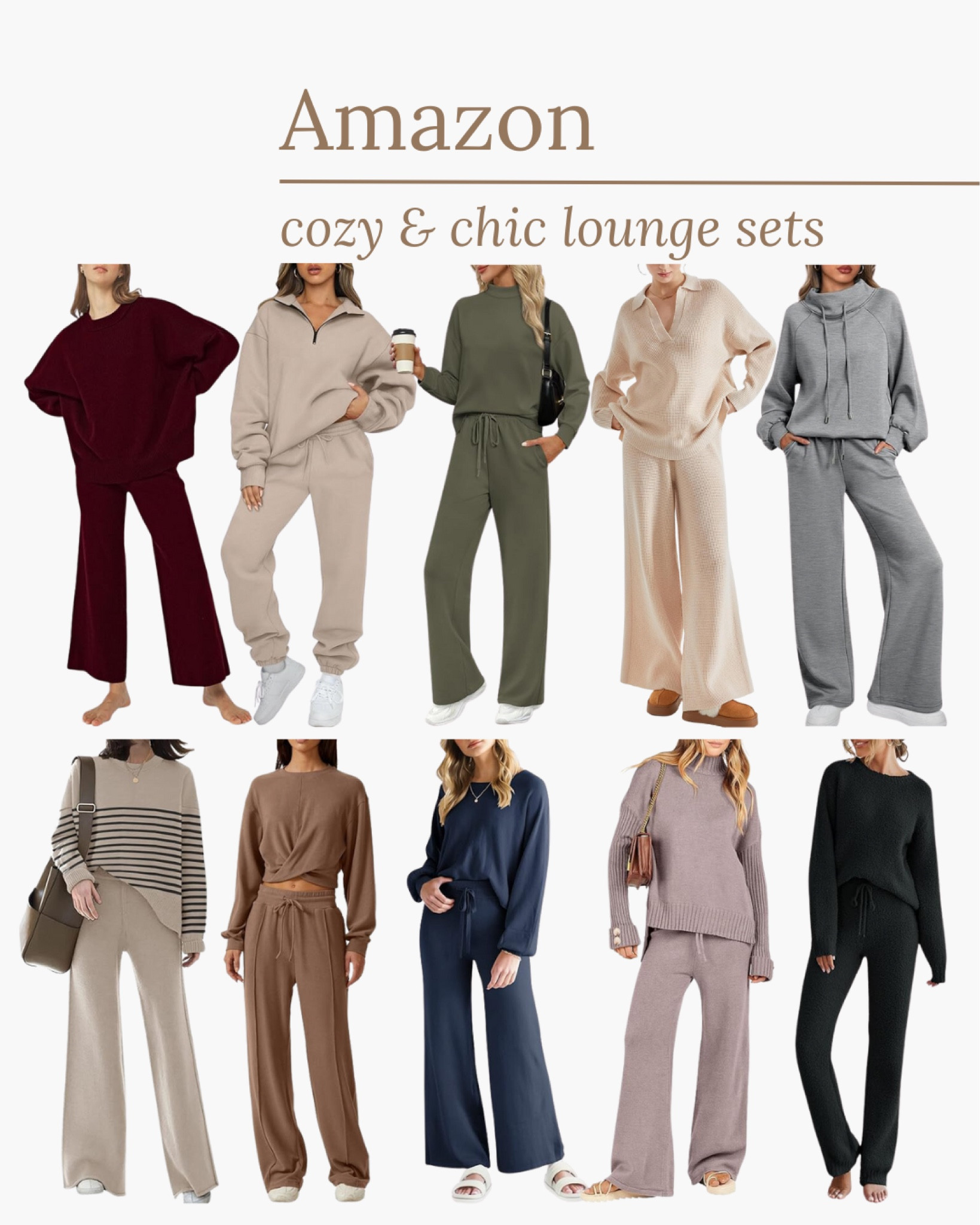 Amazon cozy & chic lounge sets

#loungewear #amazonfashion #founditonamazon #cozystyle #loungeset #casualstyle 

#LTKStyleTip