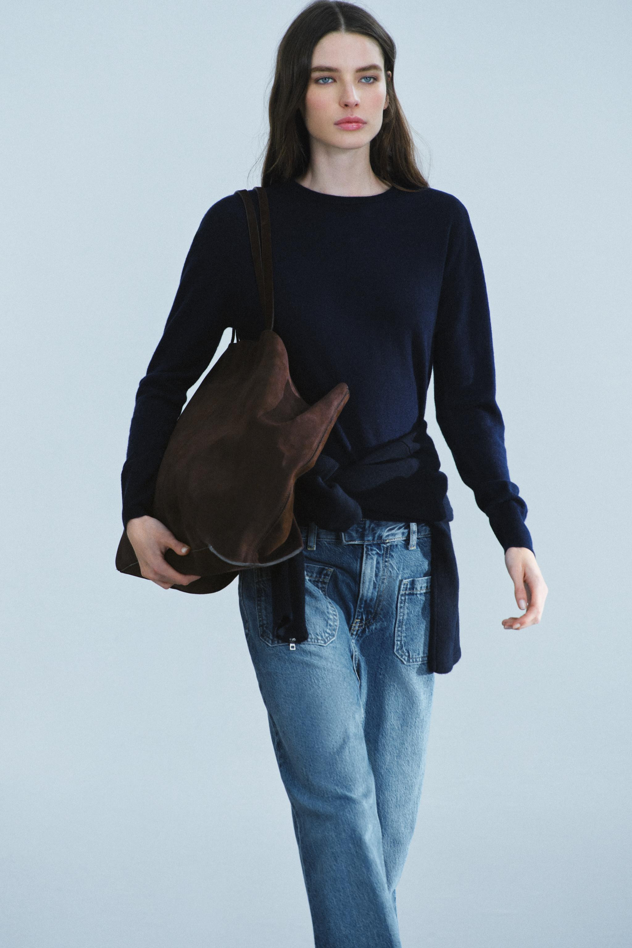 MAXI SUEDE SHOPPER TOTE | Zara US