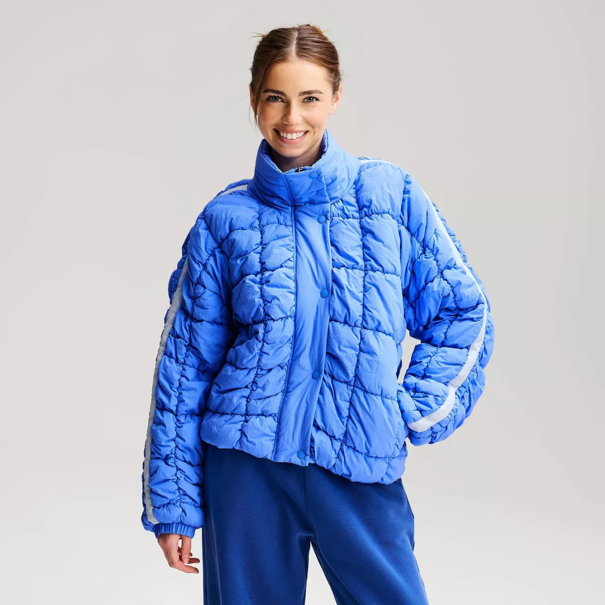 Women's Slouchy Quilted Jacket - JoyLab™ Black XS | Target