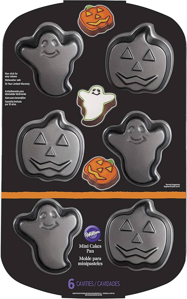 Wilton Pumpkin Non-Stick Mini Ghost, Cake, Pan, One Size, Assorted | Amazon (US)