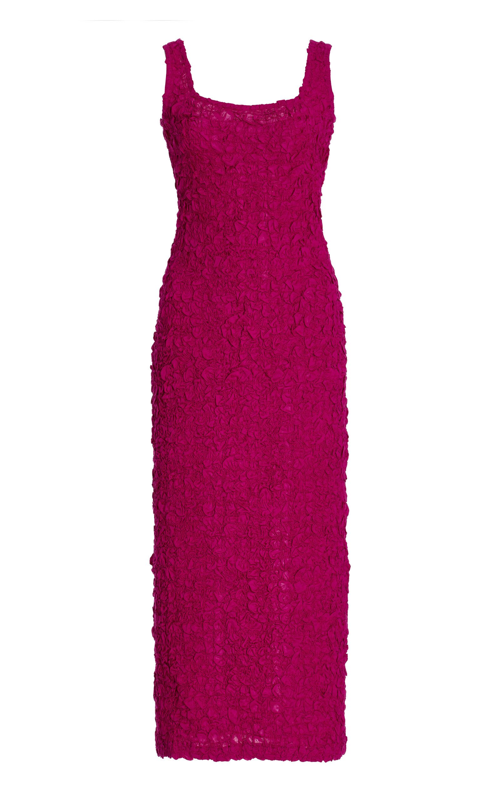 Mara Hoffman - Women's Sloan Textured Midi Dress - Purple - M - Moda Operandi | Moda Operandi (Global)