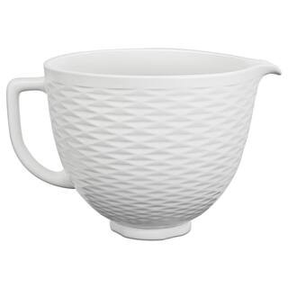 5 Qt. White Chocolate Textured Ceramic Bowl | The Home Depot