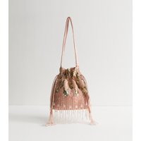 Pink Sequinned and Beaded Satin Bag New Look | New Look (UK)