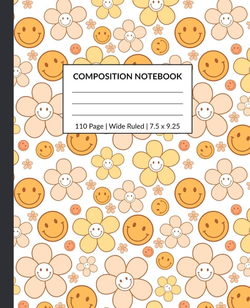 Composition Notebook Wide Ruled: Cute Aesthetic Lined Notebook Journal for Girls, Boys, Kids, Tee... | Amazon (US)