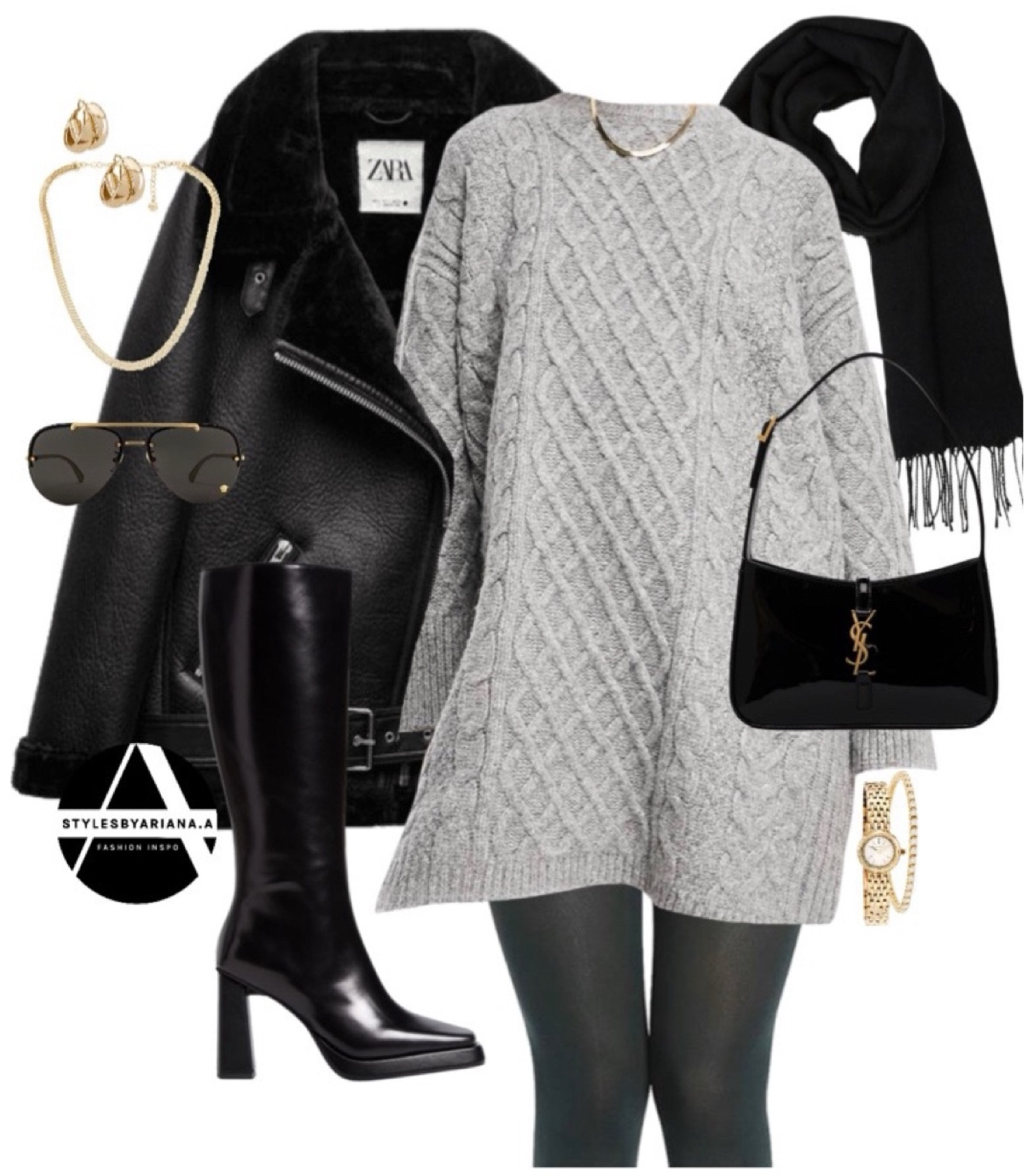 Embracing the cozy chic vibes of fall 🩶 Loving how knee-high boots pair effortlessly with sweater dresses for the perfect autumn look 🖤🌧️ #FallFashion

#LTKHoliday #LTKstyletip #LTKshoecrush
