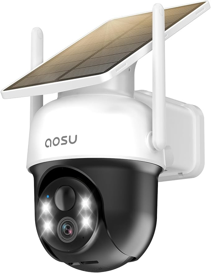 AOSU Solar Camera Security Outdoor - 100% Wire-Free Security Cameras Wireless Outdoor for Home Su... | Amazon (US)