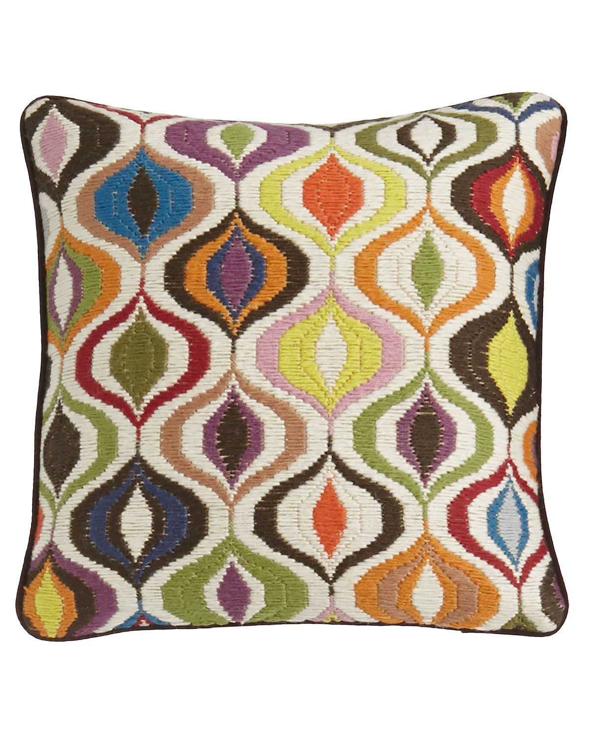 Bargello Waves Pillow | Horchow