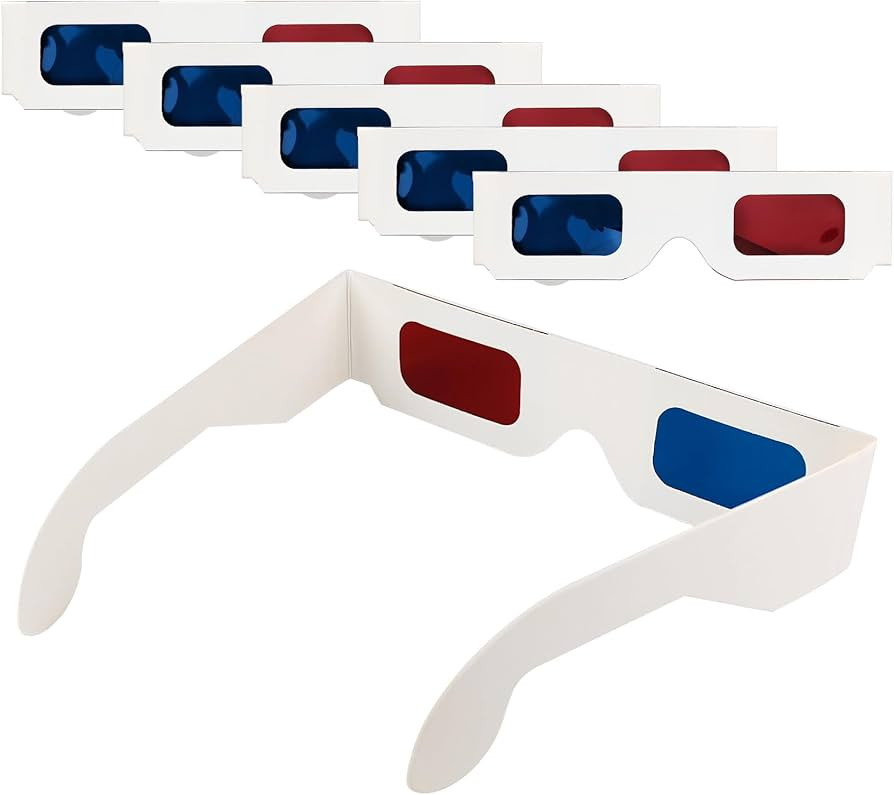 5 Pairs 3D Paper Glasses, Red Blue 3D Glasses, 3D Viewing Glasses Anaglyph 3D Glasses for Movies,... | Amazon (US)