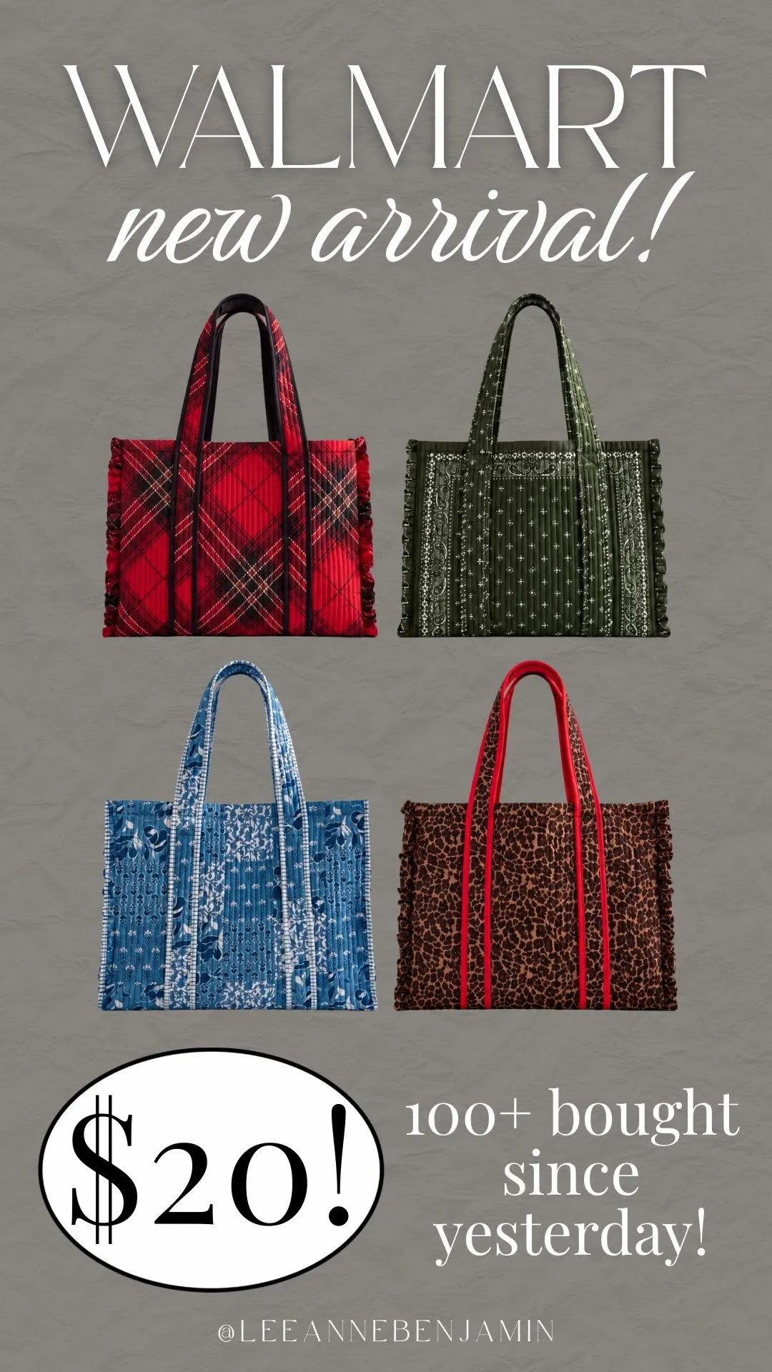 The cutest winter totes at Walmart!  

 #LTKgrwm #LTKootd #LTKOver40
